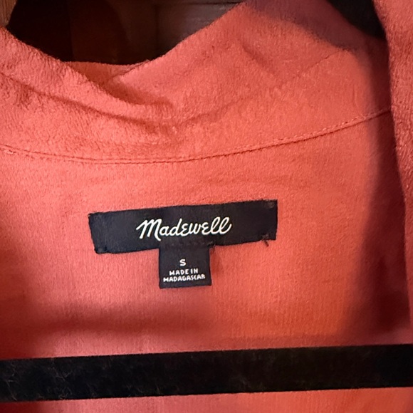 Madewell Burnt Orange Button-Down Shirt Blouse - Picture 2 of 5